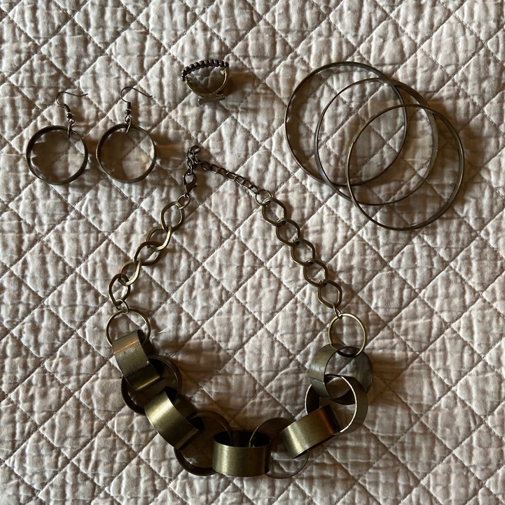 Jewelry Set- Necklace, Earrings, Bracelets and Ring